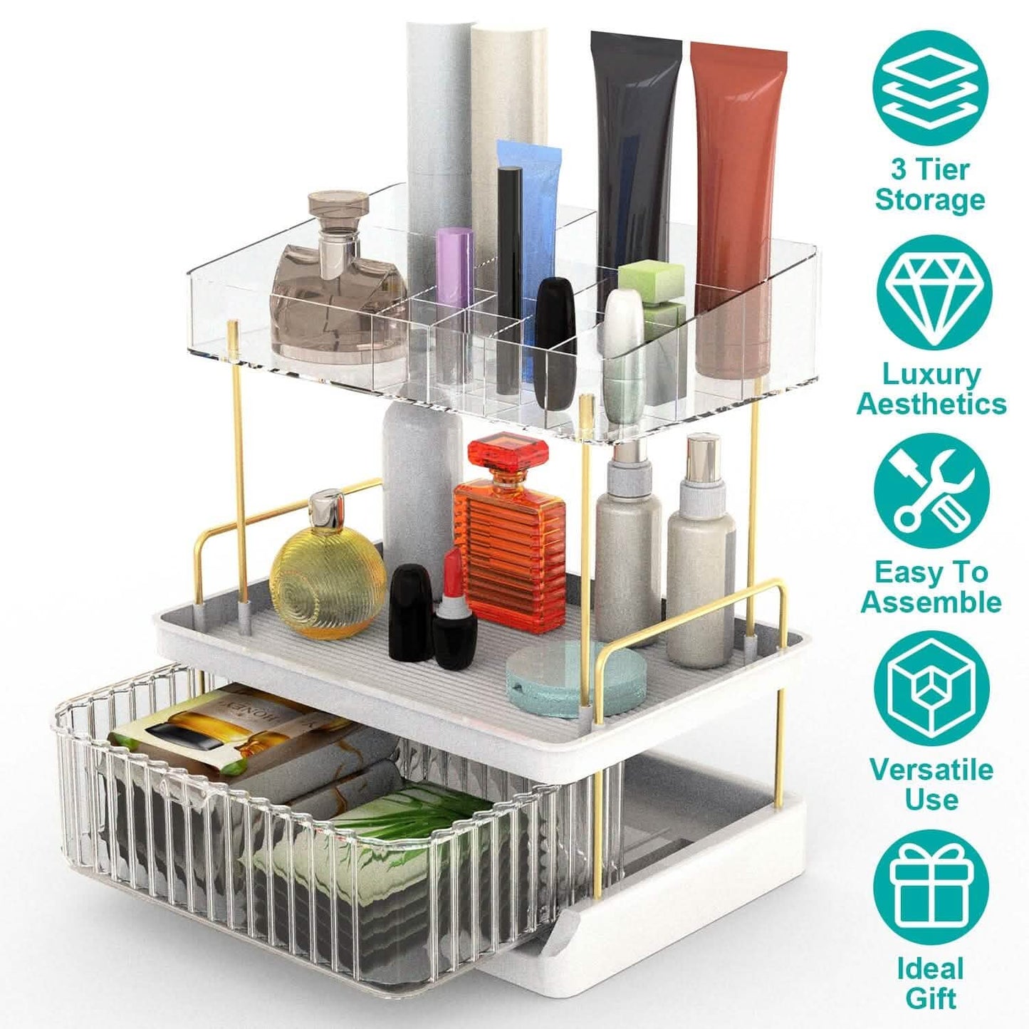 3-Tier Make Up Organizer