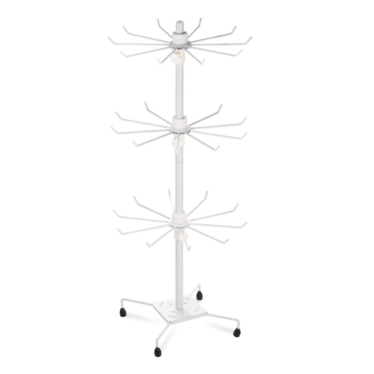 3-Tier Metal Jewelry Rack 30-Hook Necklaces Bracelets Display Stand