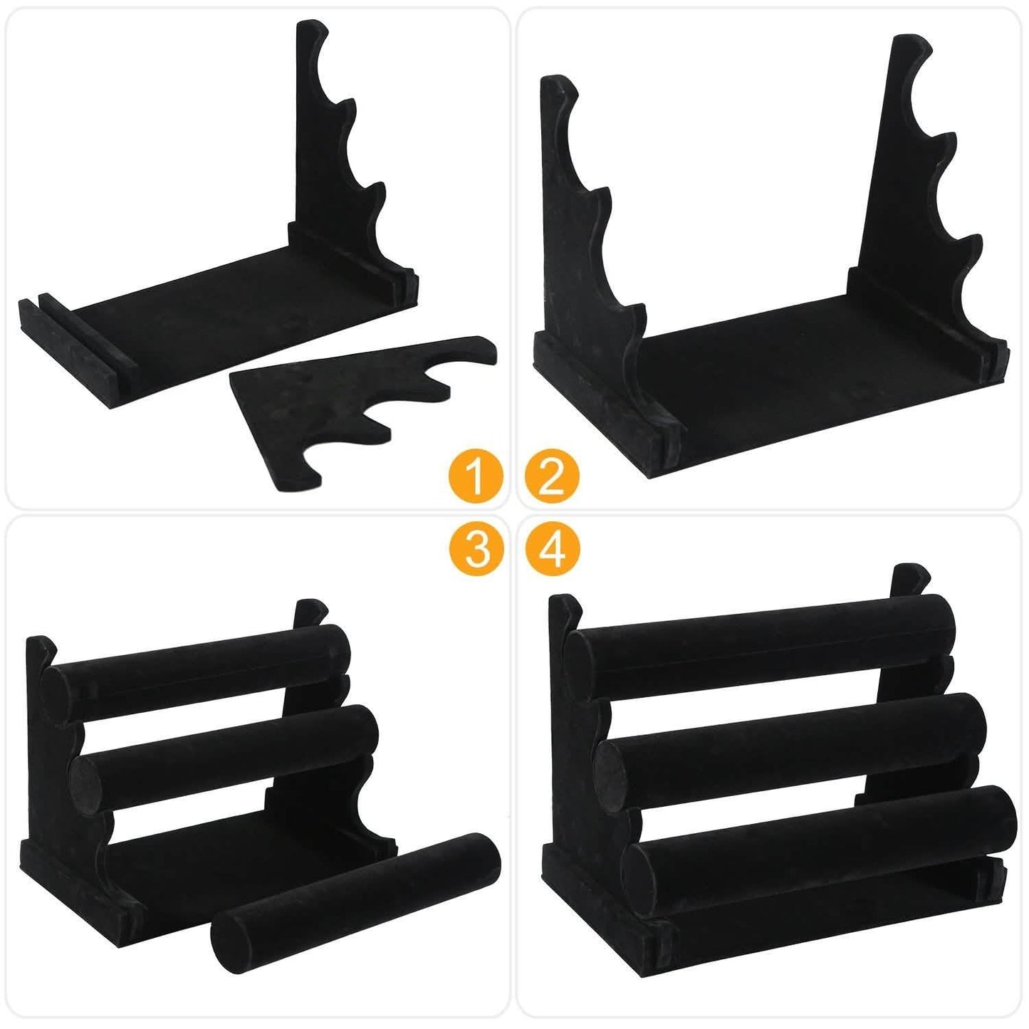 3-Tier Velvet Jewelry Stand