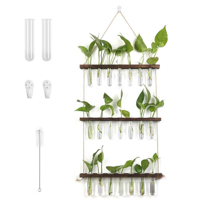 3-Tier Wall Hanging Glass Tube Planter