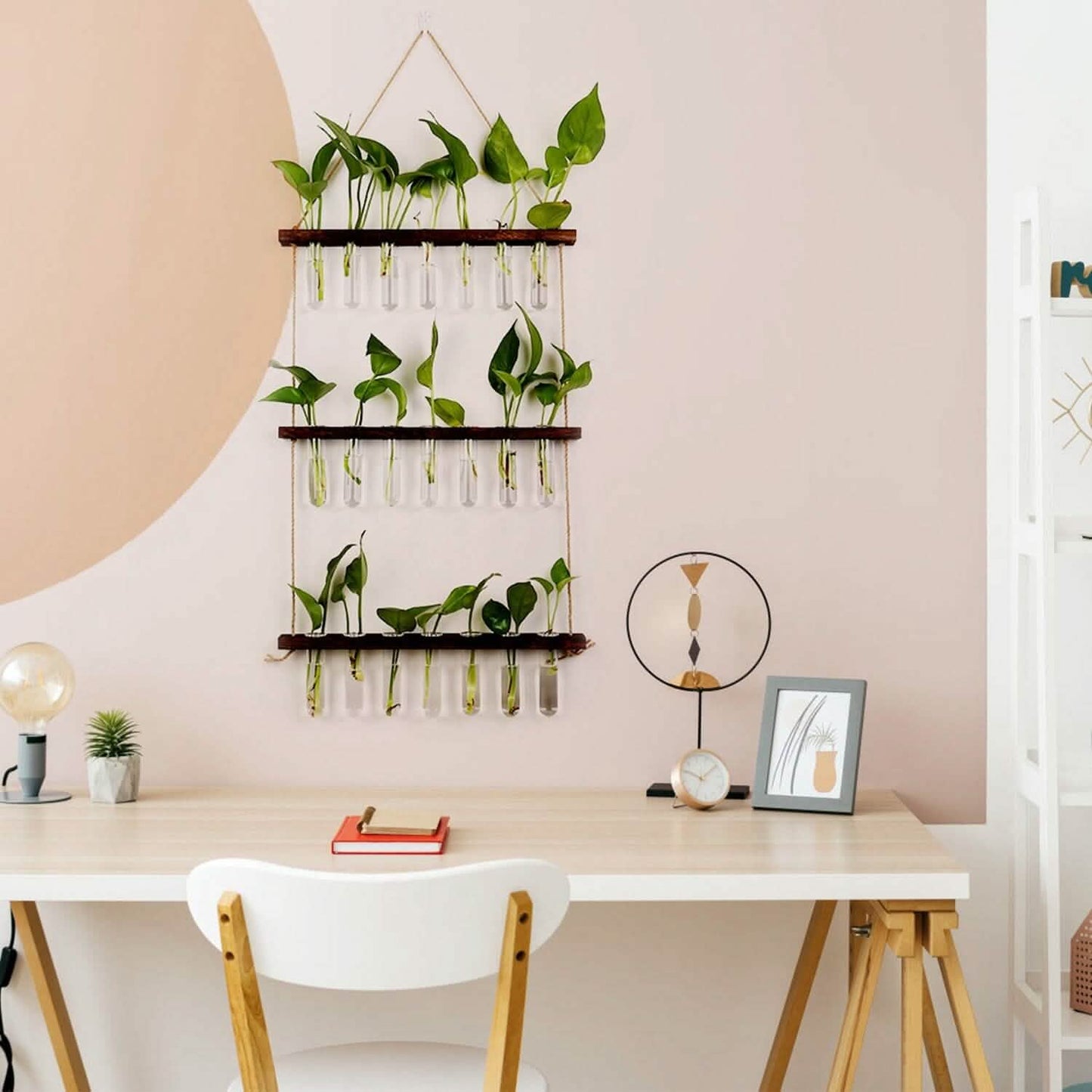 3-Tier Wall Hanging Glass Tube Planter