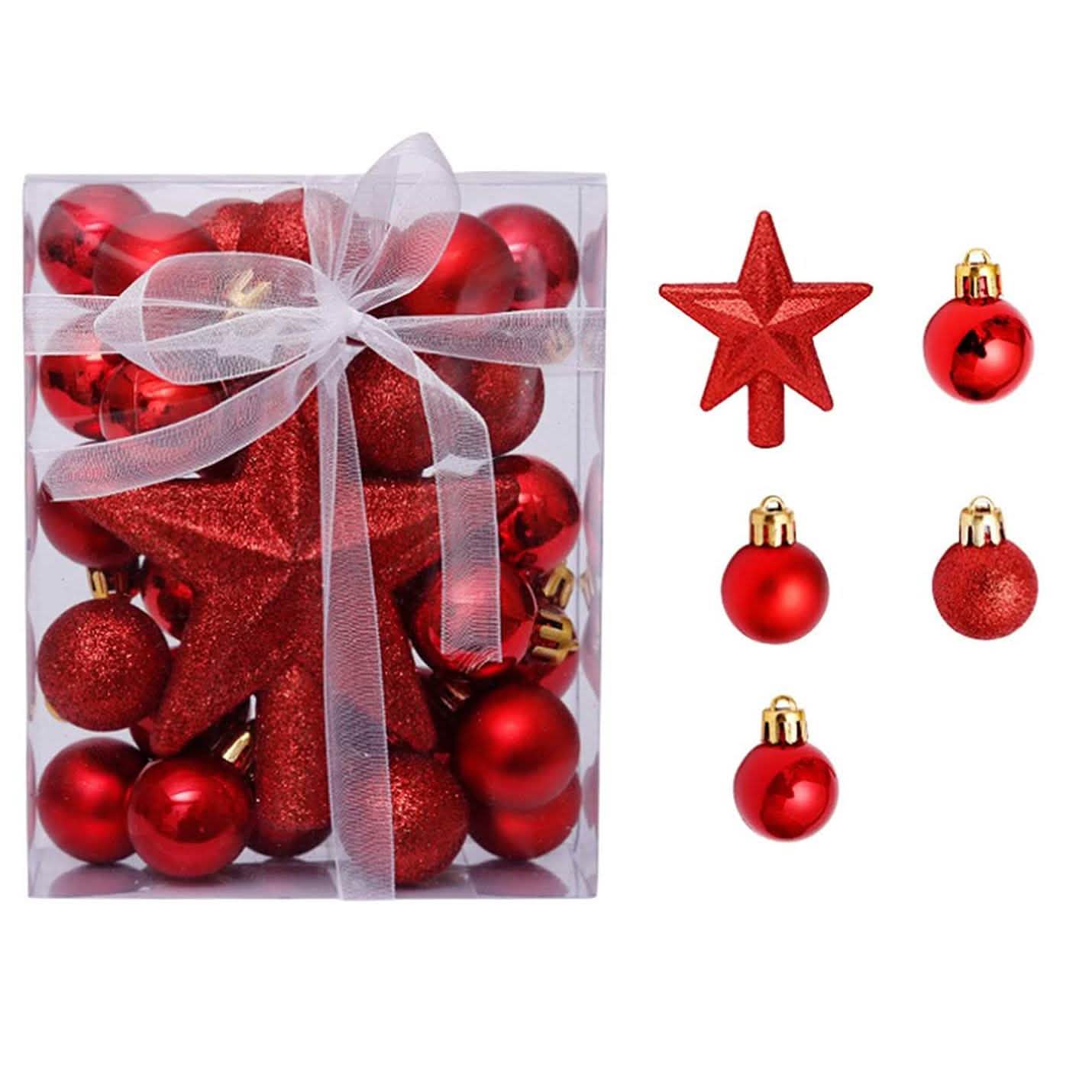 30-Piece: Christmas Balls Ornaments for Xmas Tree