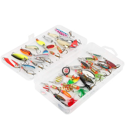 30-Piece: Fishing Metal Spoon Lures Kit