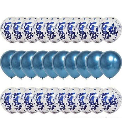 30-Pieces: Colorful Paper Latex Balloon Party Supplies