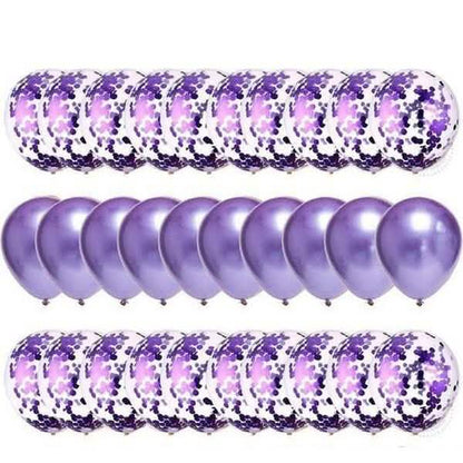 30-Pieces: Colorful Paper Latex Balloon Party Supplies