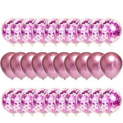 30-Pieces: Colorful Paper Latex Balloon Party Supplies