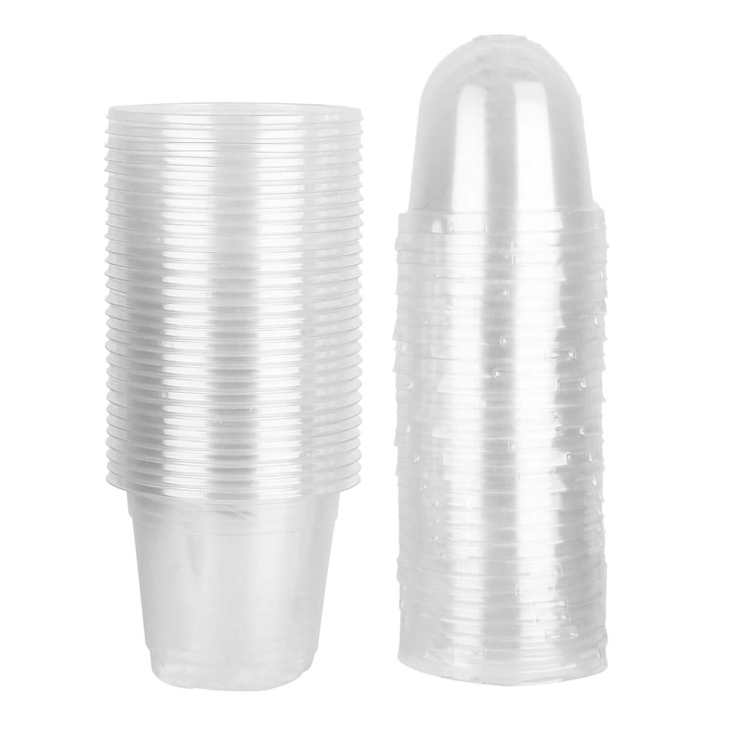 30-Pieces: Plant Nursery Pots PET Flower Seed Starting Pots Container with Dome Drainage Holes