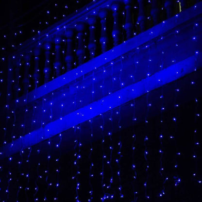 300 LED Blue Fairy String Light Curtain Light with Controller