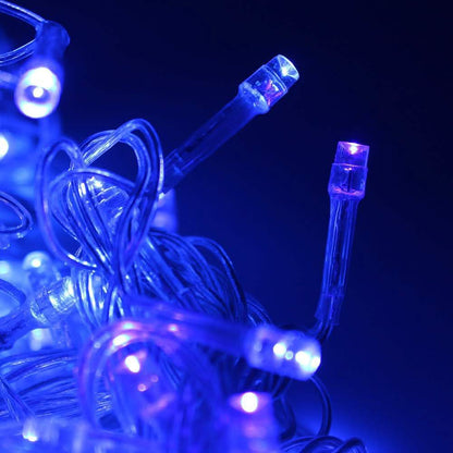 300 LED Blue Fairy String Light Curtain Light with Controller