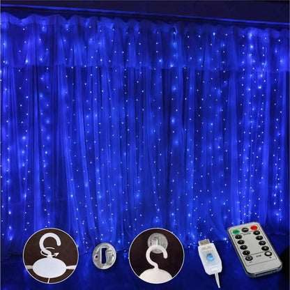 300 LED Curtain Fairy Lights