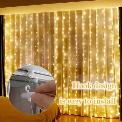 300 LED Curtain Fairy Lights