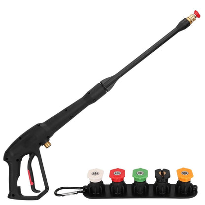3000PSI Pressure Washer Gun Car Foam Sprayer with Jet Wand 5 Nozzle Tips M22-14 Connector