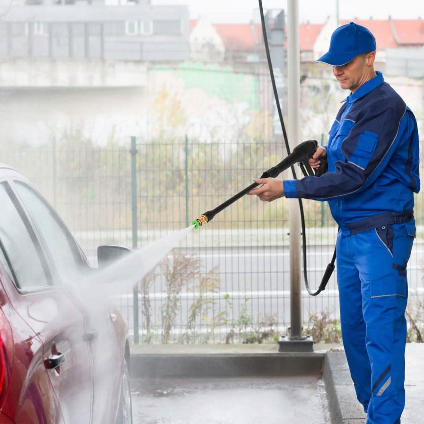 3000PSI Pressure Washer Gun Car Foam Sprayer with Jet Wand 5 Nozzle Tips M22-14 Connector