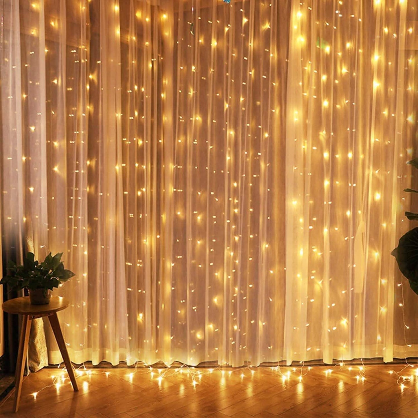 300LED Warm White Starry Fairy String Curtain Light