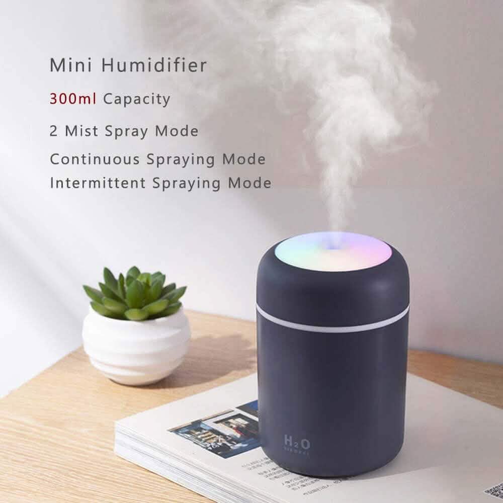 300ml Mini Portable Humidifier Ultra Quiet Aromatherapy Essential Oil