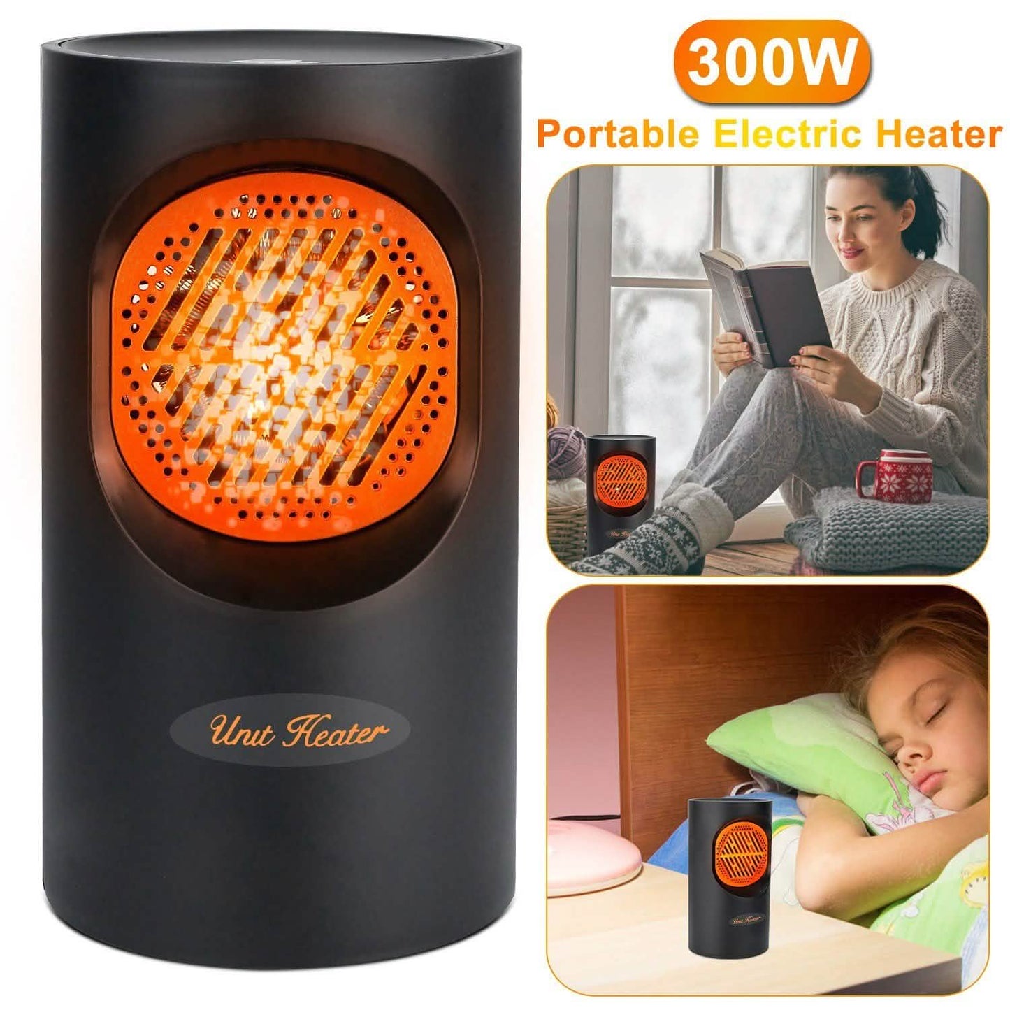 300W Portable Electric Mini Heater