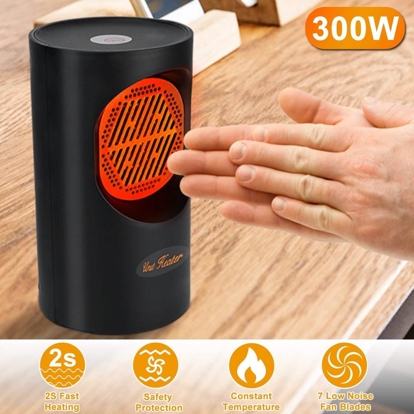 300W Portable Electric Mini Heater