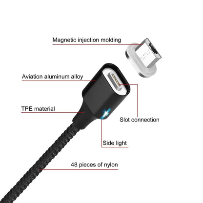 3.0A Magnetic Micro USB Android Interface Fast Charging