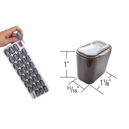 31 Day Monthly Pill And Vitamin Organizer With Large Removable Pods