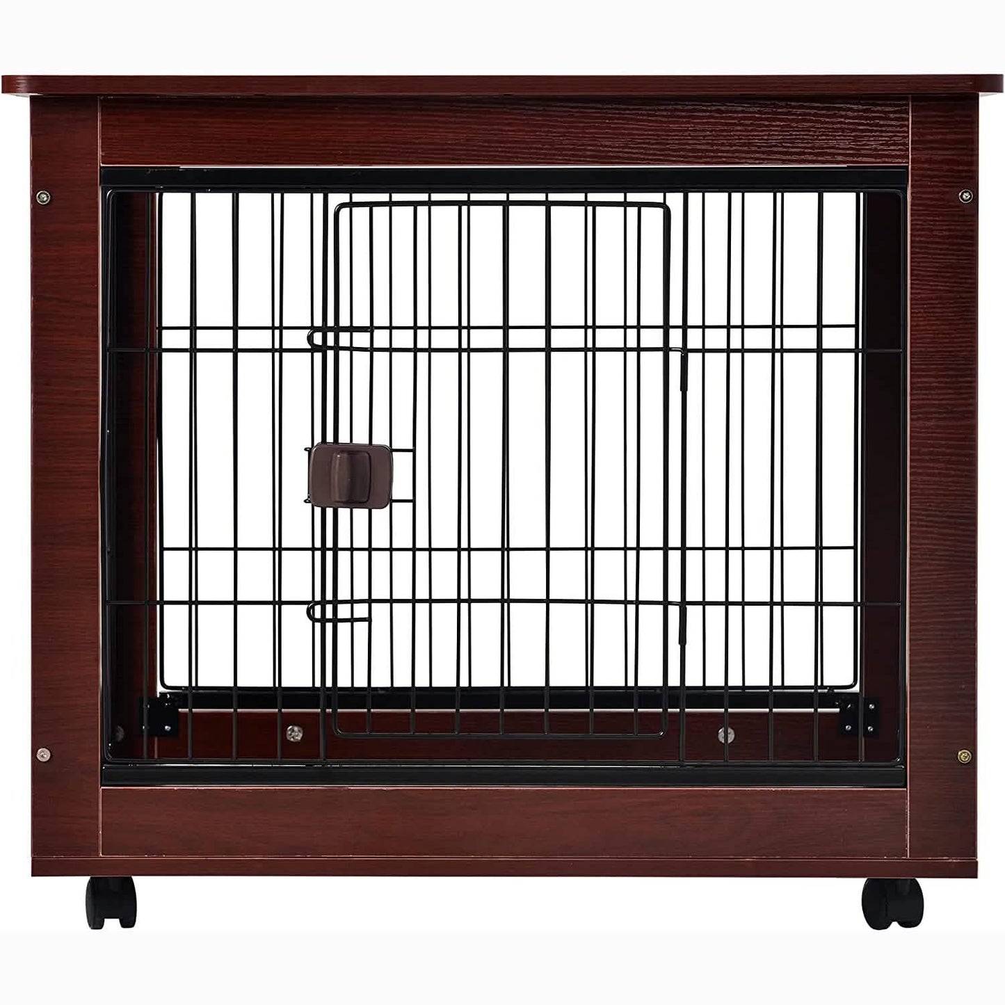 31-Inch Furniture Style Pet Dog Crate Cage with Wooden Structure