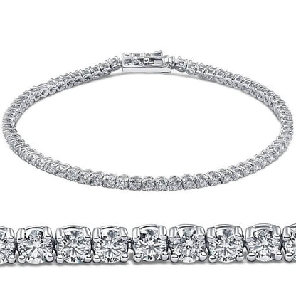 3.15ct. Round Cut Diamond Tennis Bracelet In 14k White Gold