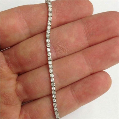 3.15ct. Round Cut Diamond Tennis Bracelet In 14k White Gold