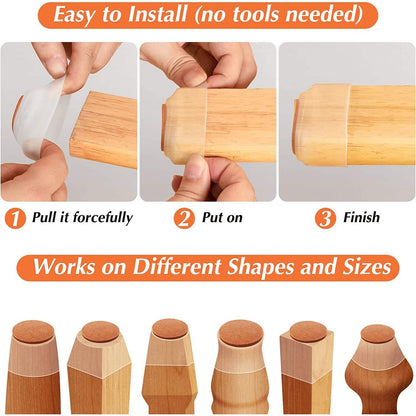 32-Piece: Clear Chair Leg Floor Protectors