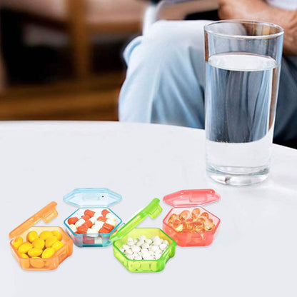 32-Pieces: Colored Compartments Monthly Pill, Medicine And Vitamin Organizer With Tray