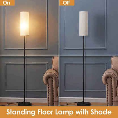 3200K Warm Yellow Light Modern Standing Lamp with Foot Switch 6W Bulb