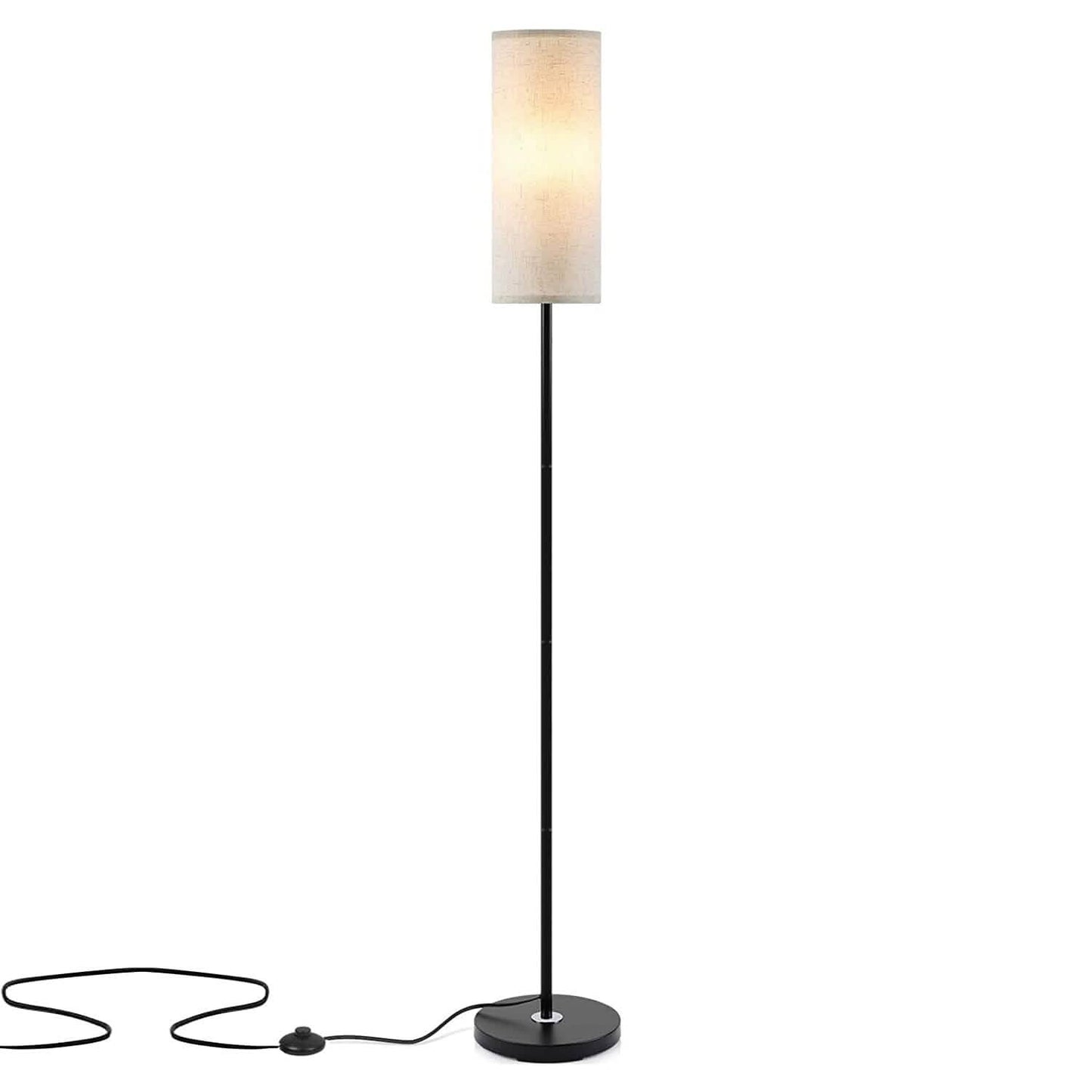 3200K Warm Yellow Light Modern Standing Lamp with Foot Switch 6W Bulb