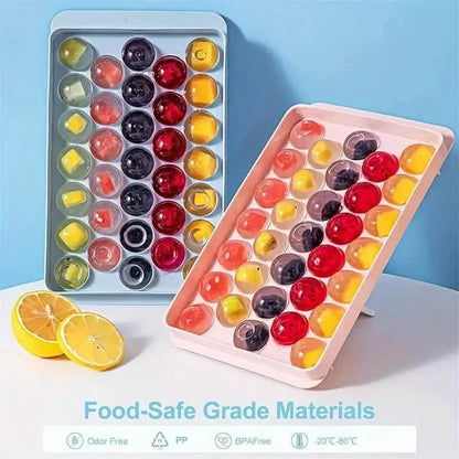 33 Round Shape Ice Cube Maker Tray