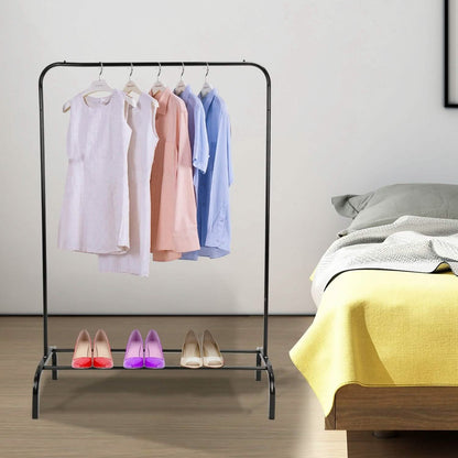 33Lbs Loading Garment Racks Freestanding with Bottom Shelf
