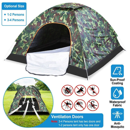3/4 Person Instant Pop Up Dome Tent