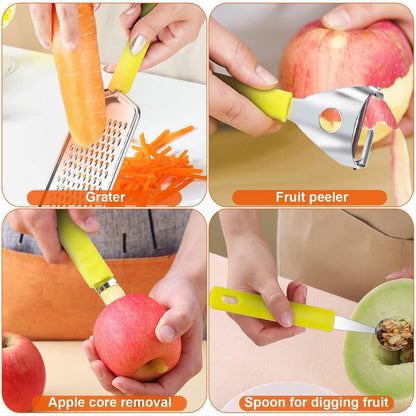 34-Pieces Set: Stainless Steel Kitchen Gadget Tools Set