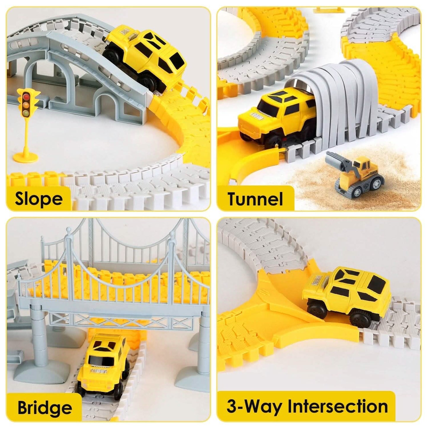 340-Piece: Construction Race Track Toy Set