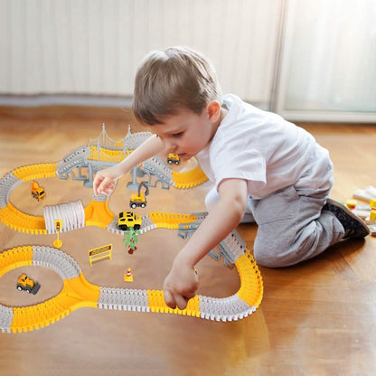 340-Piece: Construction Race Track Toy Set