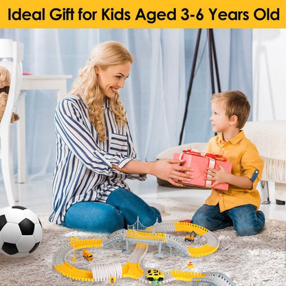 340-Piece: Construction Race Track Toy Set