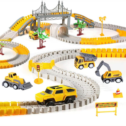 340-Piece: Construction Race Track Toy Set
