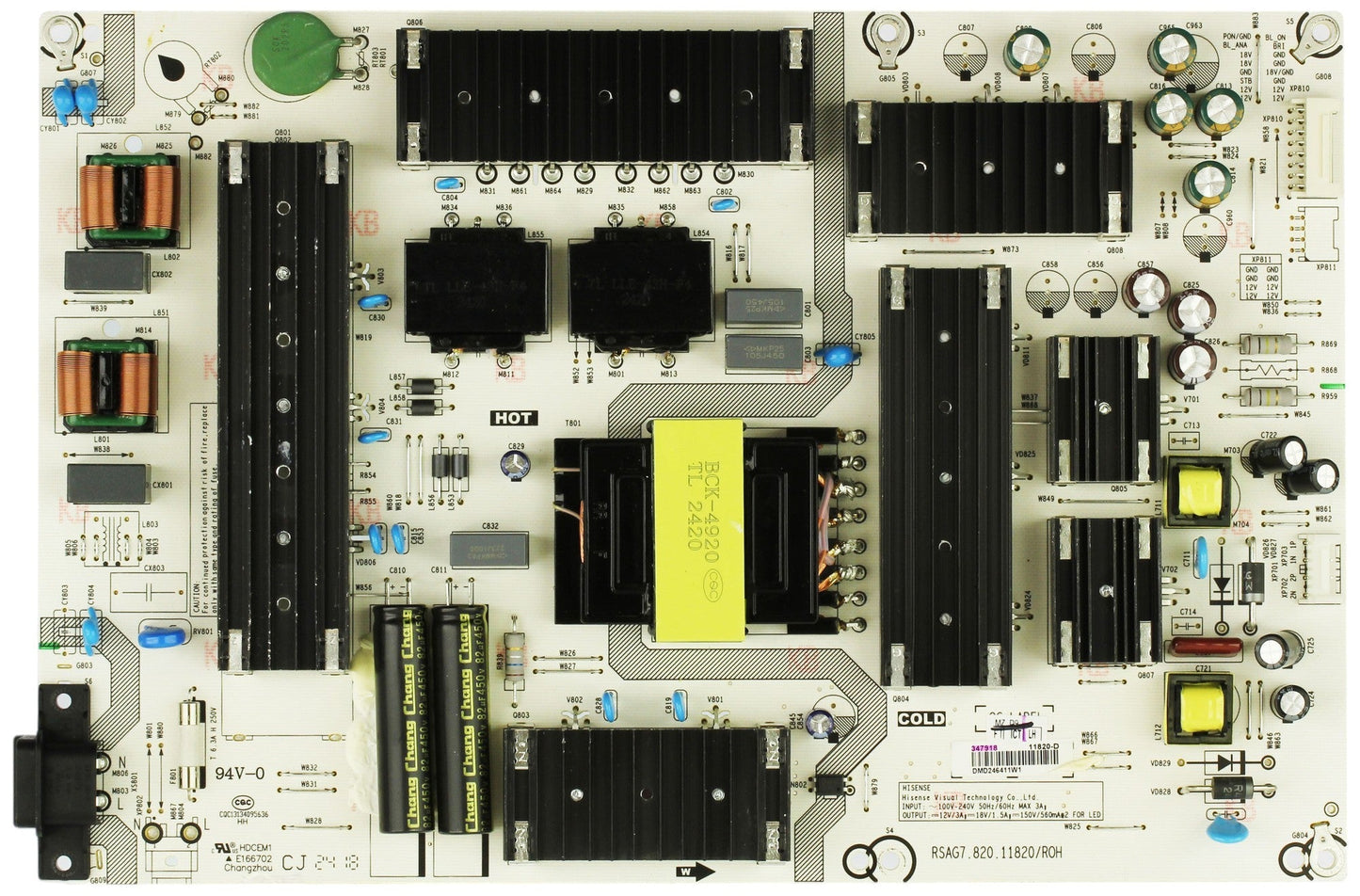 347918 Hisense Power Supply, 347918, RSAG7.820.11820/ROH, 75R6E5