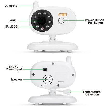 3.5" Audio Video Baby Monitor Wireless Digital Camera Night Vision Safety Viewer