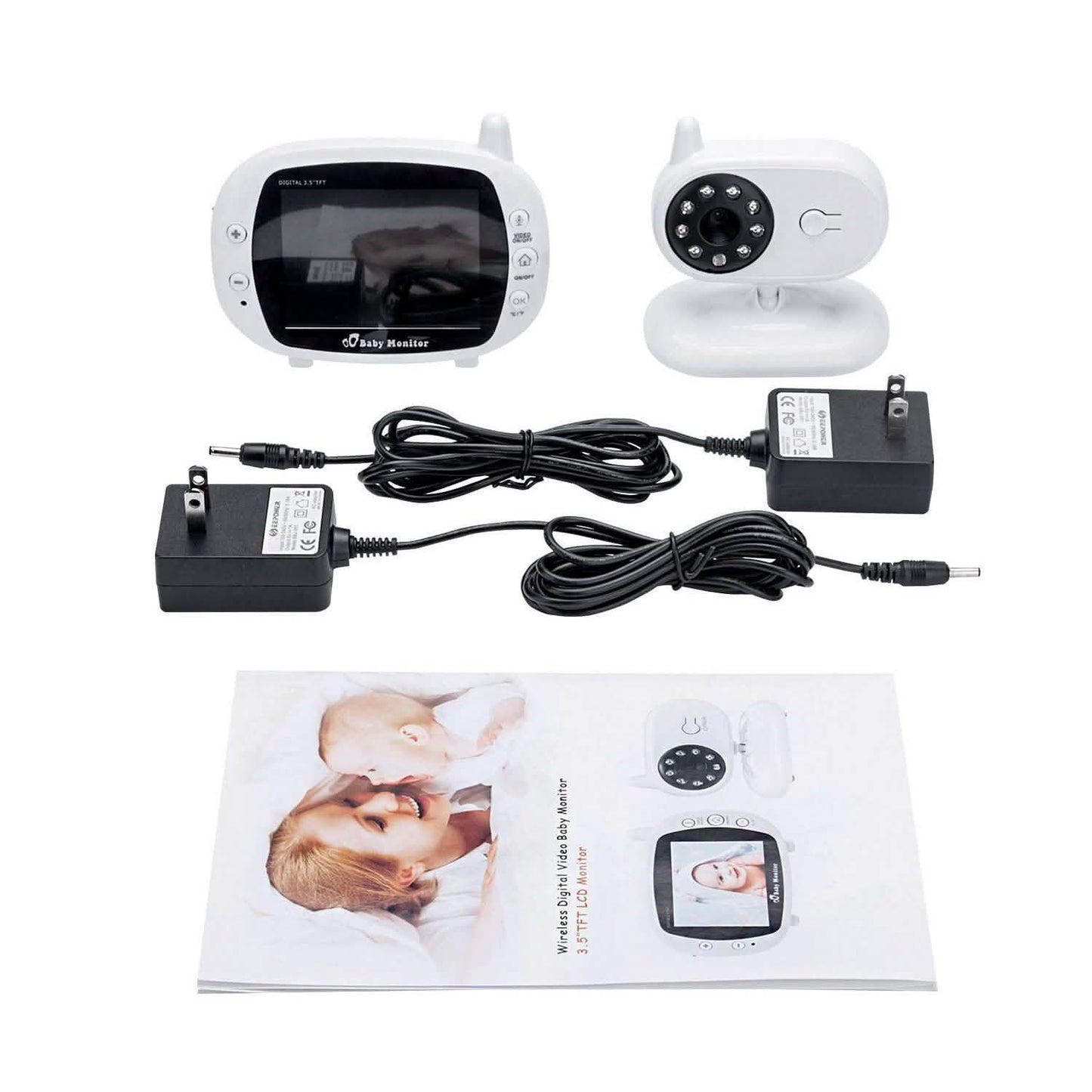 3.5" Audio Video Baby Monitor Wireless Digital Camera Night Vision Safety Viewer