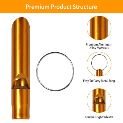 35-Pieces: Emergency Whistle Extra Loud with Key Chain Ring