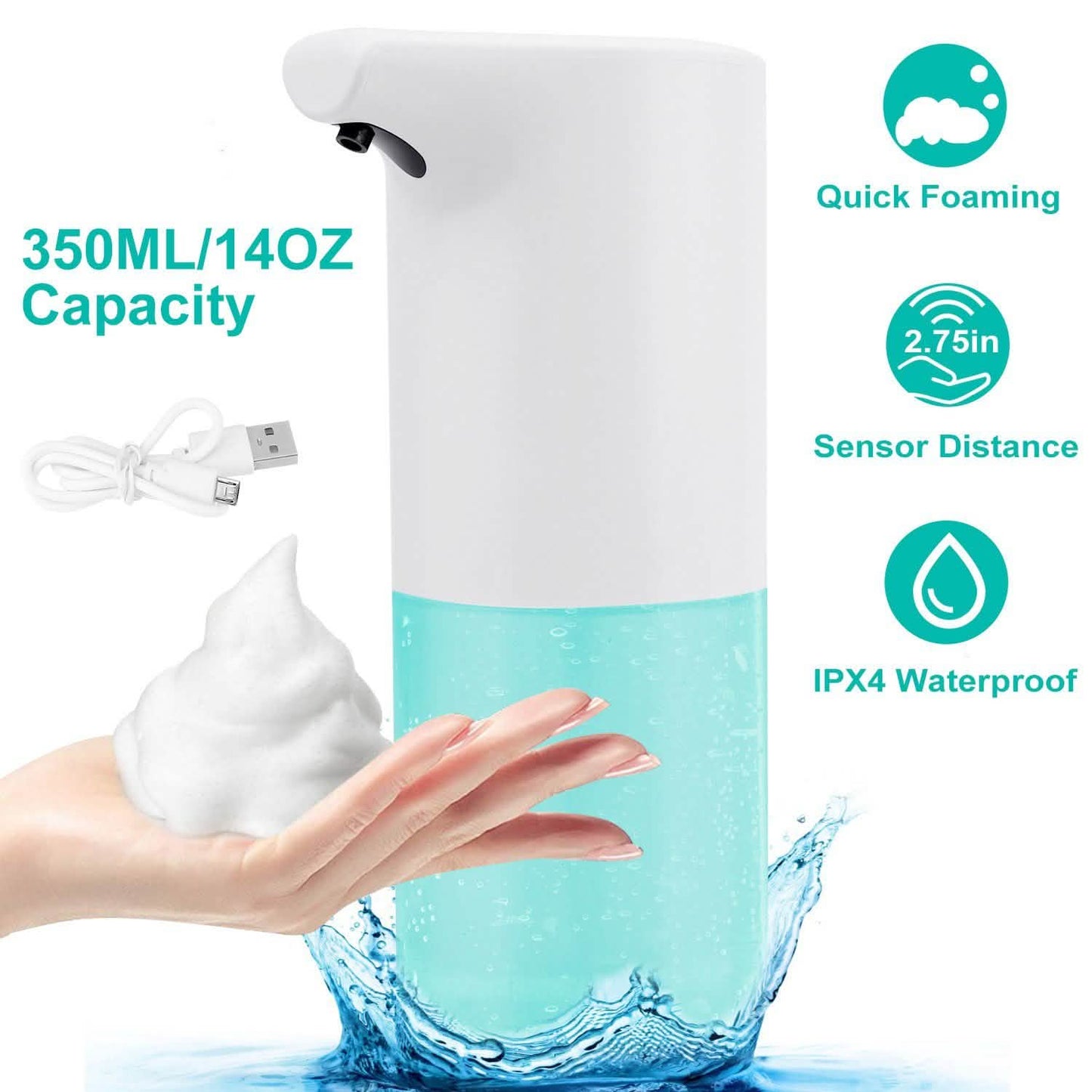 350 ML/14 Oz Automatic Foam Soap Dispenser