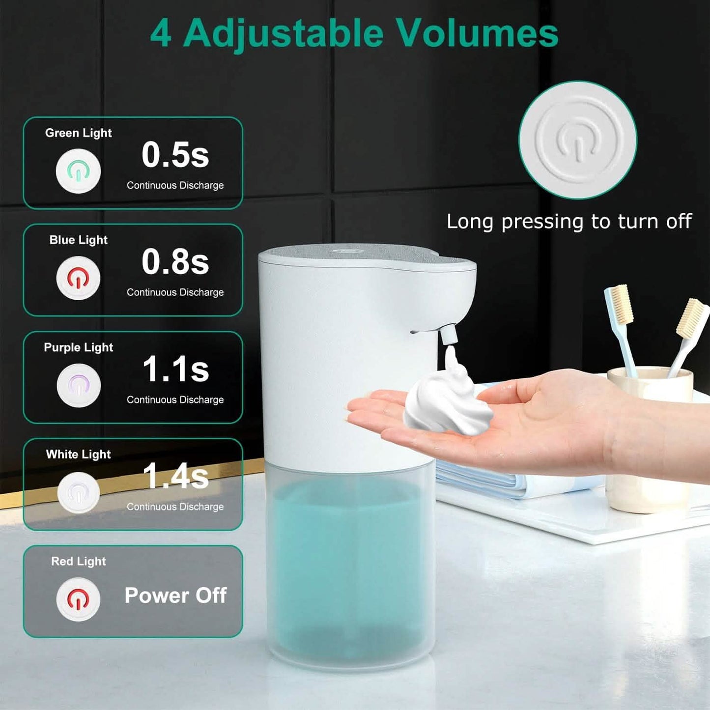 350ml Automatic Foam Soap Dispenser Rechargeable Touchless