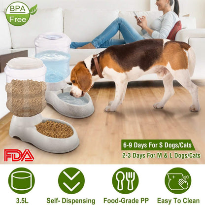 3.5L/1 Gal Pet Water Dispenser Self-Dispensing