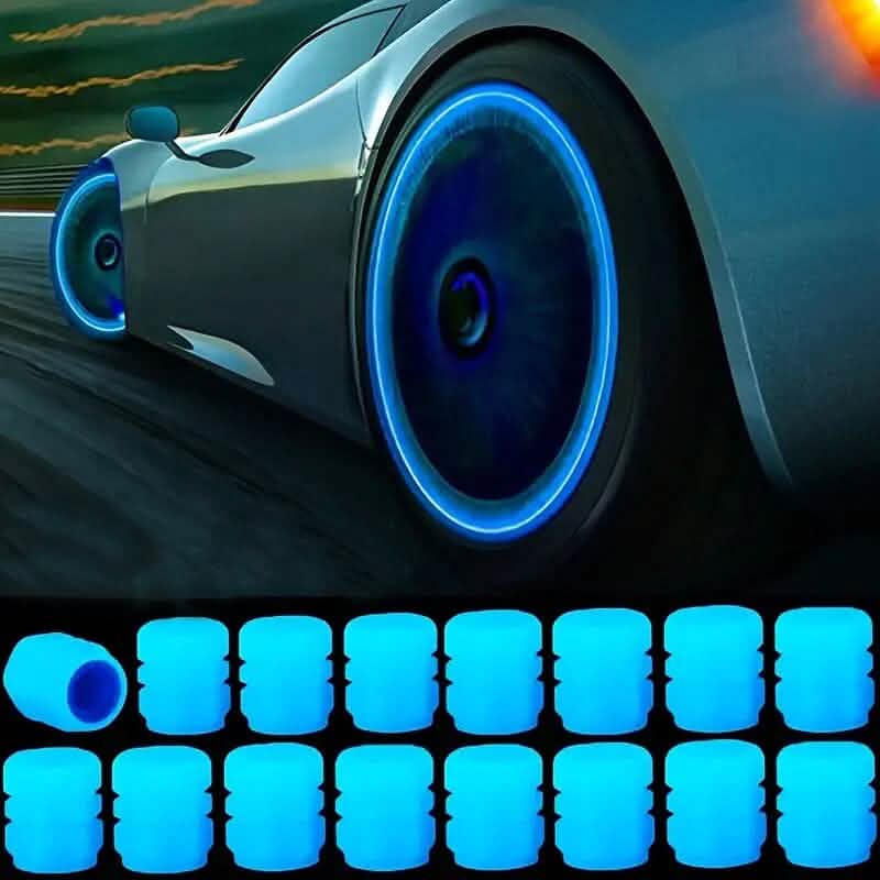 36-Pieces: Glow-in-the-Dark Car Tire Valve Cap Set