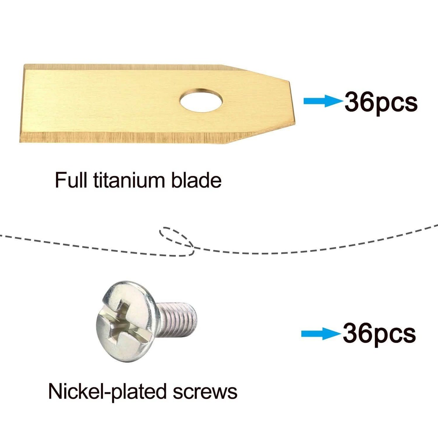 36-Pieces: Replacement Lawn Mower Blade
