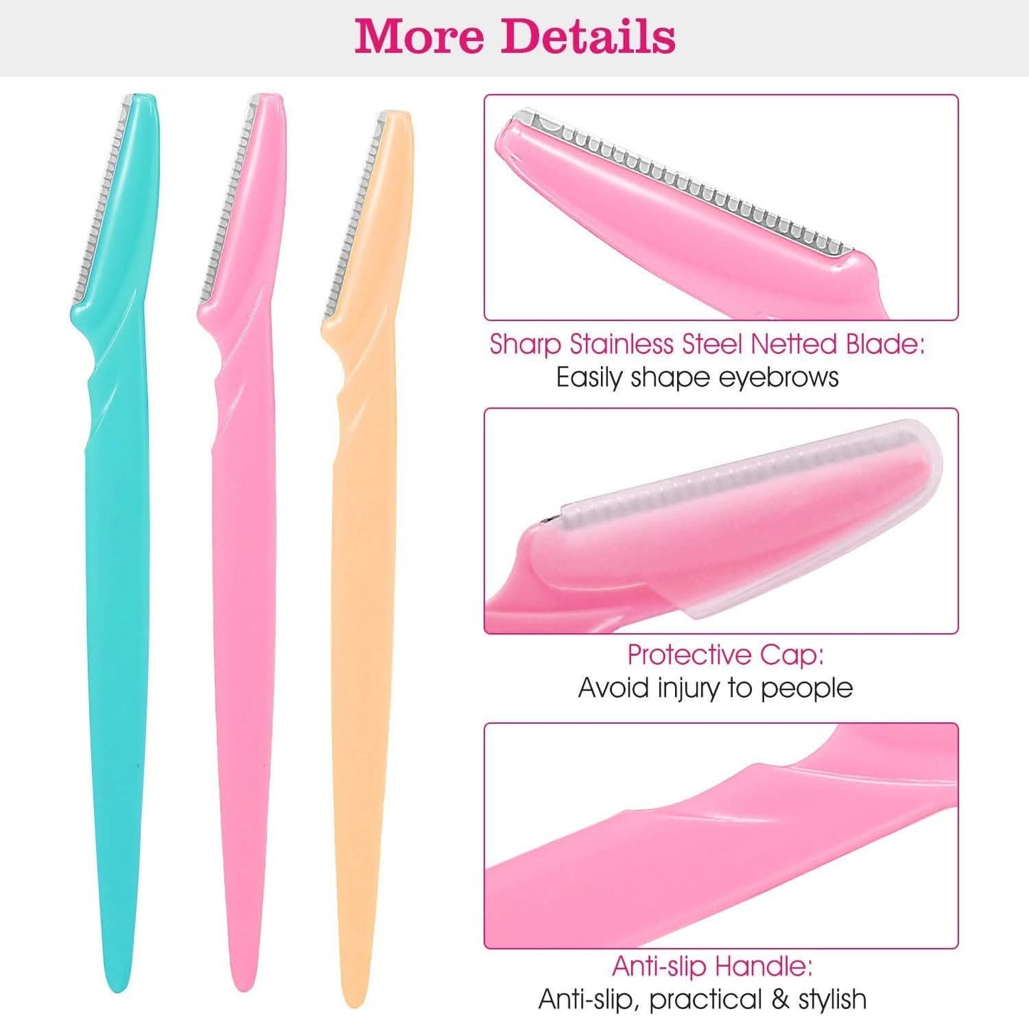 36-Pieces: Women Eyebrow Razor Trimmer