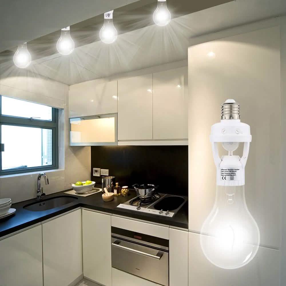 360 Degree Detection PIR Infrared Motion Sensor E27 LED Light