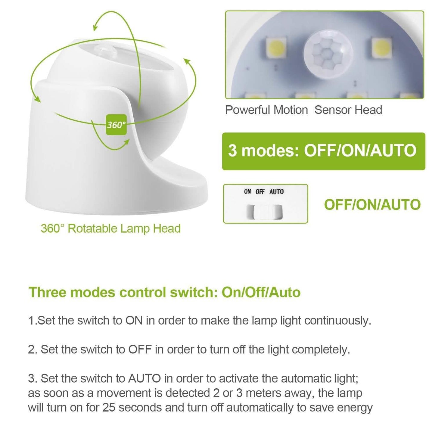 360¬∞ LED Light Sensor Cordless Night Lamps